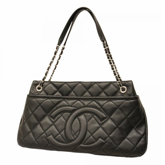 Chanel Matelasse Tote Bag, Lambskin, Black, Women's - Picture 1 of 9